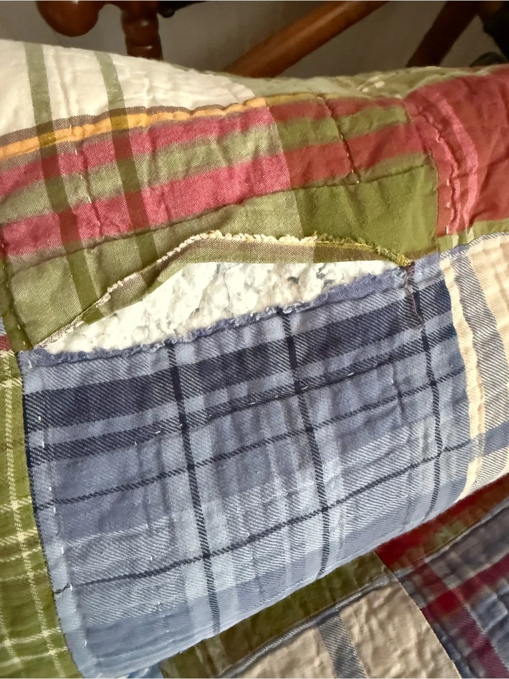 2 POTTERY BARN KIDS madras plaid quilts and shams twin